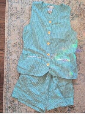 ESLEEP Two-Piece Daisy Gingham PJ set